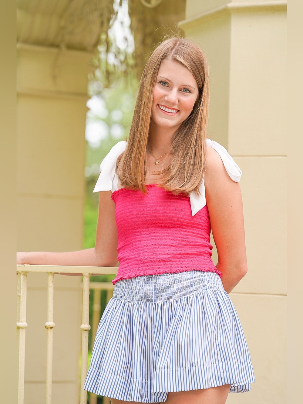 Koch Skort - Blue and White Stripe, size S